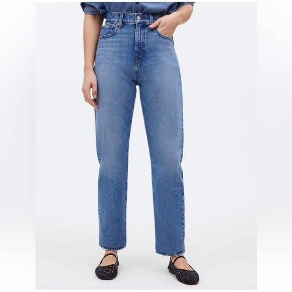Madewell The Tall '90s Straight Crop Jean in Hazeldell Wash size 25T NWT NQ695 - Picture 2 of 14